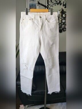 Levi's Wedgie Fit White Distressed Women’s Jeans